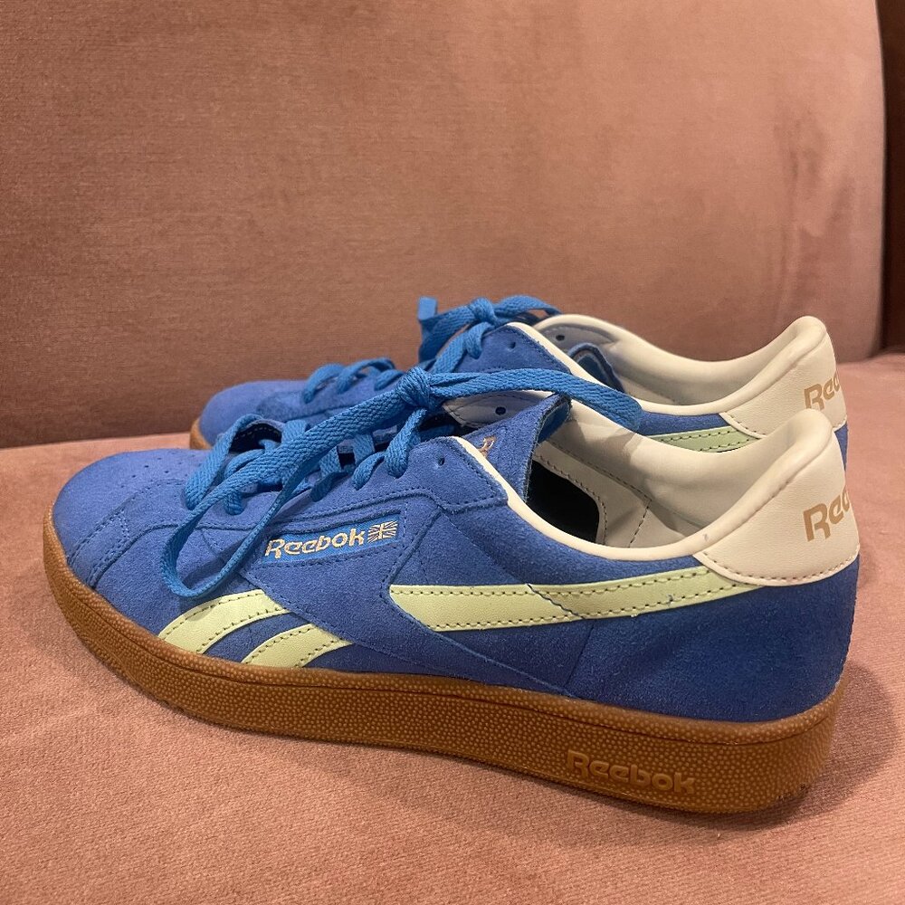 Reebok Club C Grounds UK Sneaker - Women's 10 - Kinetic Blue / Astro Lime